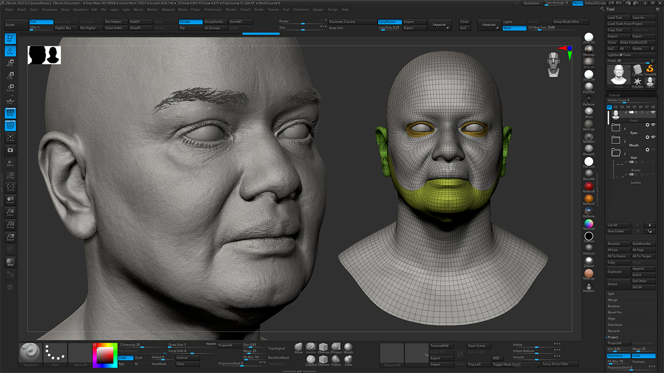 Download Zbrush head sculpt